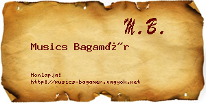 Musics Bagamér névjegykártya
